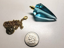 Load image into Gallery viewer, Aqua Blue Andara Crystal Pendulum