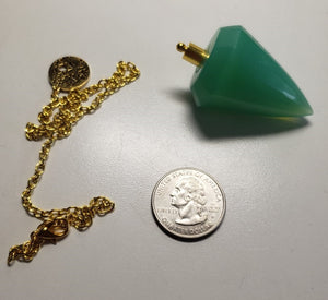 Opalescent Green Andara Crystal Pendulum