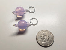 Load image into Gallery viewer, Lavender Opalescent Andara Crystal Earrings