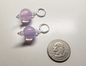 Lavender Opalescent Andara Crystal Earrings