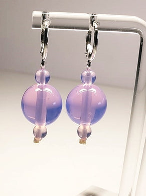 Lavender Opalescent Andara Crystal Earrings