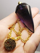 Load image into Gallery viewer, Purple Andara Crystal Pendulum