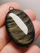 Load image into Gallery viewer, Obsidian - Golden Sheen Therapeutic Pendant C