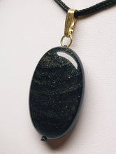 Load image into Gallery viewer, Obsidian - Golden Sheen Therapeutic Pendant C