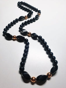 Copper with Shungite Necklace 8+mm 26inch