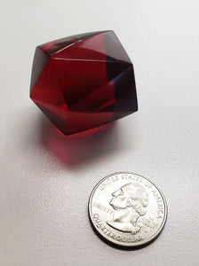 Red Deep Andara Crystal Icosahedron 52g