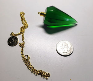 Green Andara Crystal Pendulum