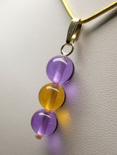 Load image into Gallery viewer, Golden Violet Healing Flame Andara Crystal Pendant