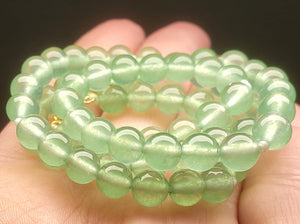 Chalcedony - Green EO+ 6+mm 18.5inch