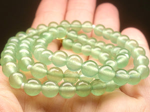 Chalcedony - Green EO+ 6+mm 18.25inch