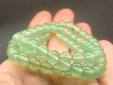 Chalcedony - Green EO+ 6+mm 19.5inch