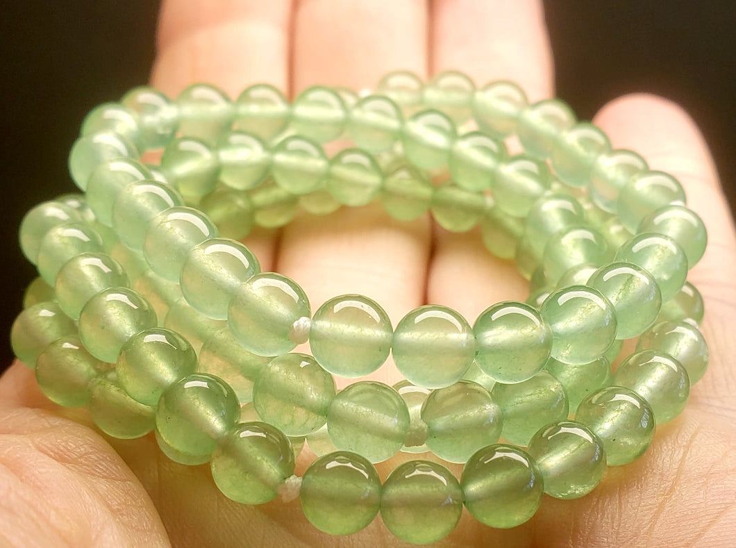 Chalcedony - Green EO+ 6+mm 25.25inch