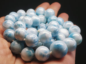 Larimar EO++ 11-14mm 24inch 567.9ct