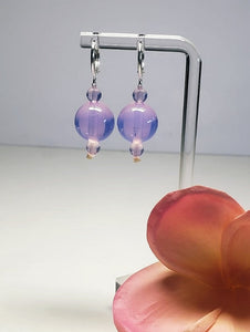 Lavender Opalescent Andara Crystal Earrings