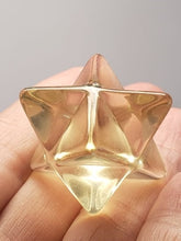 Load image into Gallery viewer, Light Gold Andara Crystal Merkaba 35mm