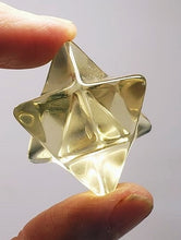 Load image into Gallery viewer, Light Gold Andara Crystal Merkaba 35mm