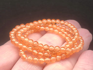 Mandarin Garnet EO 3-3.5mm 17.25inch