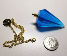 Load image into Gallery viewer, Blue - Medium Bright Andara Crystal Pendulum