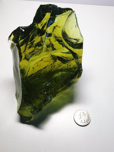 Green - Light Traditional Andara Crystal 1.07kg