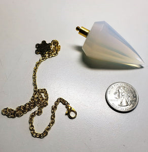 Opalescent Andara Crystal Pendulum