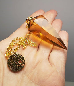 Peach Andara Crystal Pendulum