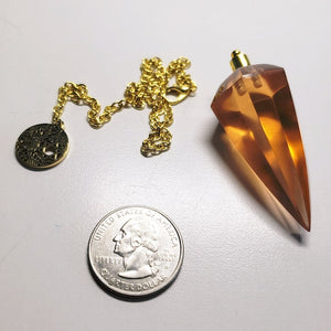 Peach Andara Crystal Pendulum