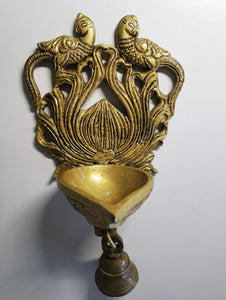 Brass Hanging Diya with Bell