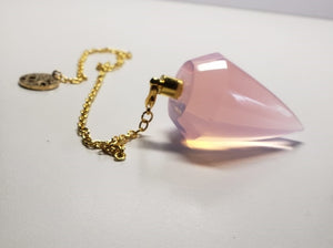 Opalescent Pink Andara Crystal Pendulum