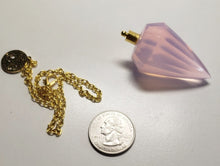 Load image into Gallery viewer, Opalescent Pink Andara Crystal Pendulum