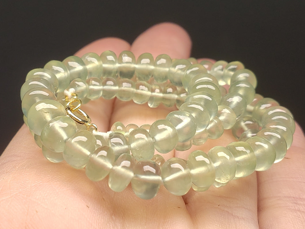 Prehnite - Green EO++ 5-7.5mm 18inch