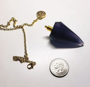 Purple Andara Crystal Pendulum