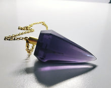 Load image into Gallery viewer, Purple Andara Crystal Pendulum