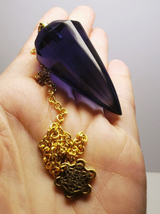 Purple Andara Crystal Pendulum