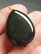 Load image into Gallery viewer, Obsidian - Rainbow Therapeutic Pendant C