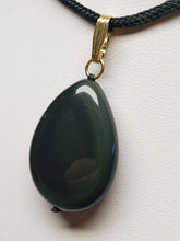 Load image into Gallery viewer, Obsidian - Rainbow Therapeutic Pendant C