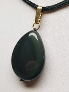 Obsidian - Rainbow Therapeutic Pendant C