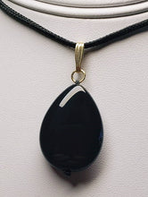 Load image into Gallery viewer, Obsidian - Rainbow Therapeutic Pendant A