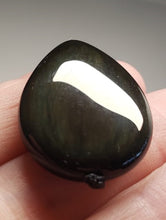 Load image into Gallery viewer, Obsidian - Rainbow Therapeutic Pendant A