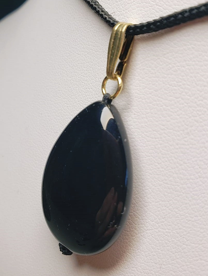 Obsidian - Rainbow Therapeutic Pendant A