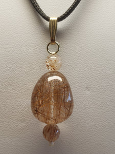 Quartz - Rutilated Therapeutic Pendant 29.8ct