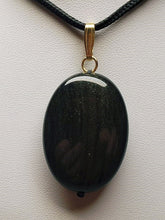 Load image into Gallery viewer, Obsidian - Golden Sheen Therapeutic Pendant A