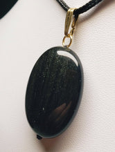 Load image into Gallery viewer, Obsidian - Golden Sheen Therapeutic Pendant A