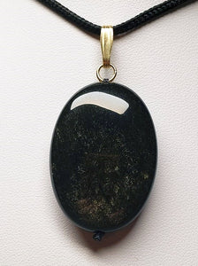 Obsidian - Golden Sheen Therapeutic Pendant B