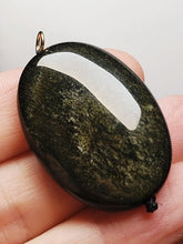 Load image into Gallery viewer, Obsidian - Golden Sheen Therapeutic Pendant B