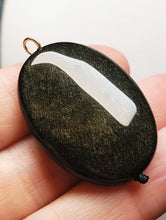 Load image into Gallery viewer, Obsidian - Golden Sheen Therapeutic Pendant B