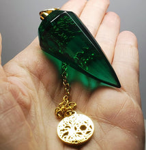 Load image into Gallery viewer, Teal Andara Crystal Pendulum