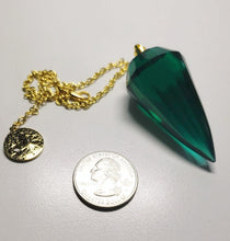 Load image into Gallery viewer, Teal Andara Crystal Pendulum