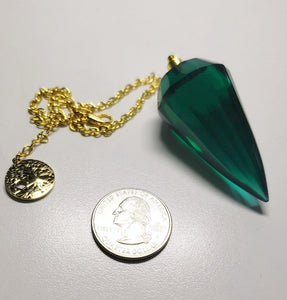 Teal Andara Crystal Pendulum