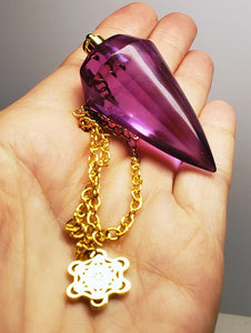 Violet (color changing) Andara Crystal Pendulum