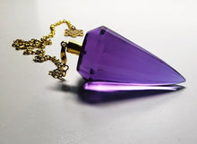 Load image into Gallery viewer, Violet (color changing) Andara Crystal Pendulum